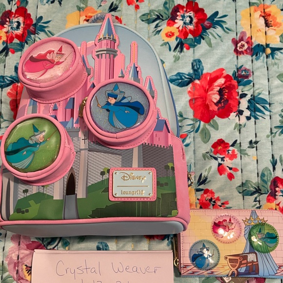 BNWT Sleeping Beauty Fairies with wallet - Picture 1 of 1